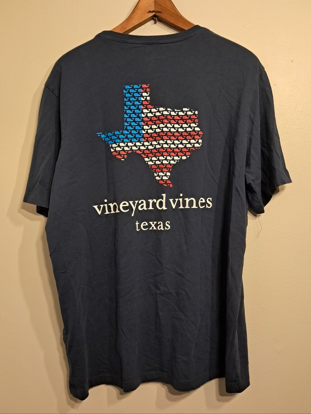 Vineyard Vines Texas T-Shirt - Navy with Red & Blue Graphic